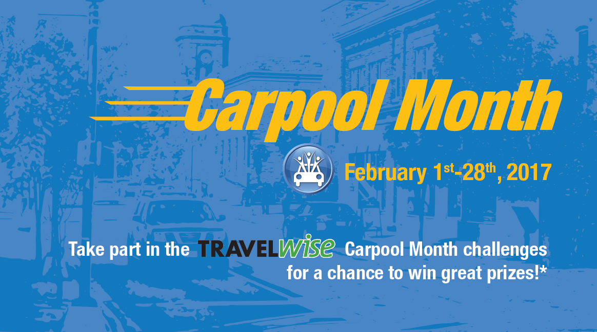 Carpool Month header, February 1-28, 2017