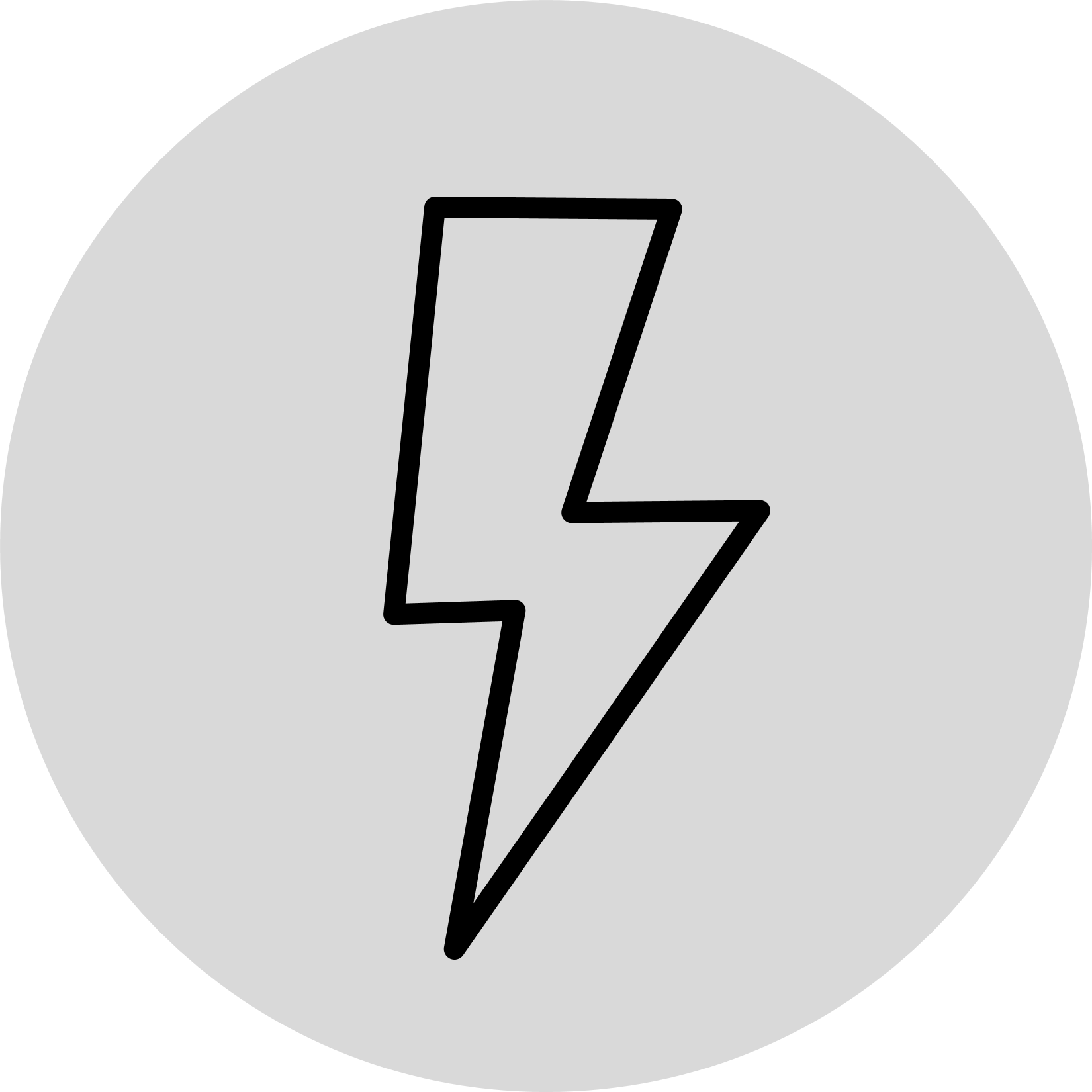 Lighting bolt line icon