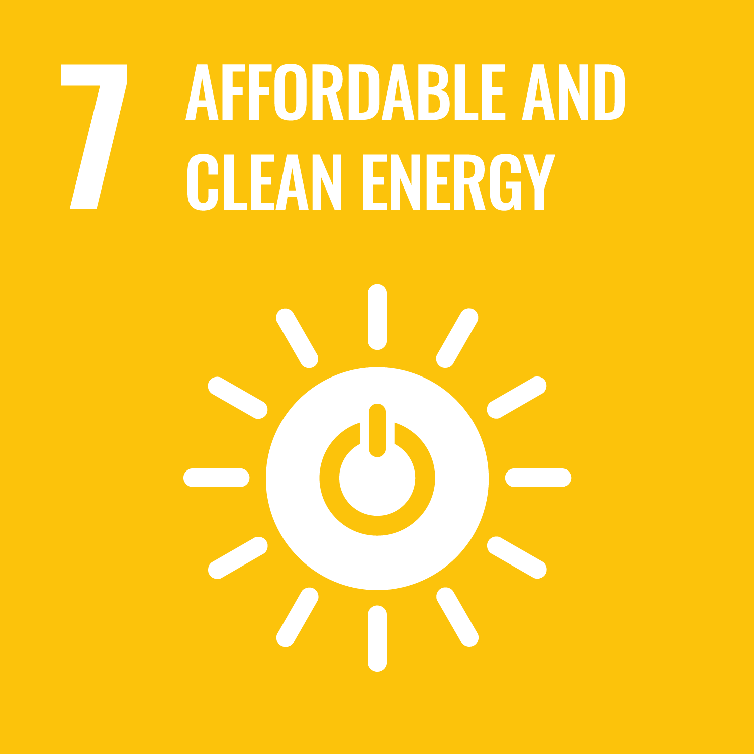 SDG 7 - Affordable and Clean Energy square icon
