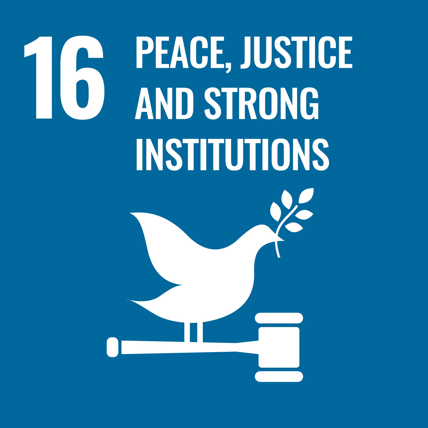 SDG 16 - Peace, Justice and Strong Institutions square icon