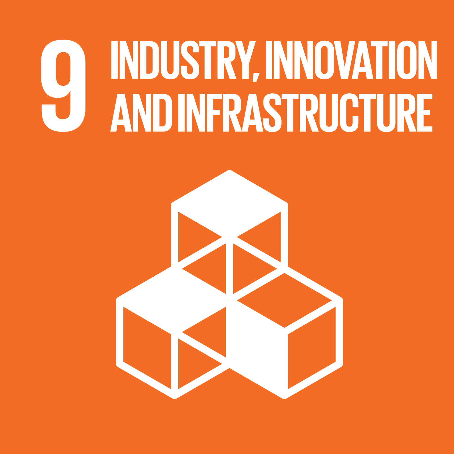 SDG 9 - Industry, Innovation and Infrastructure square icon