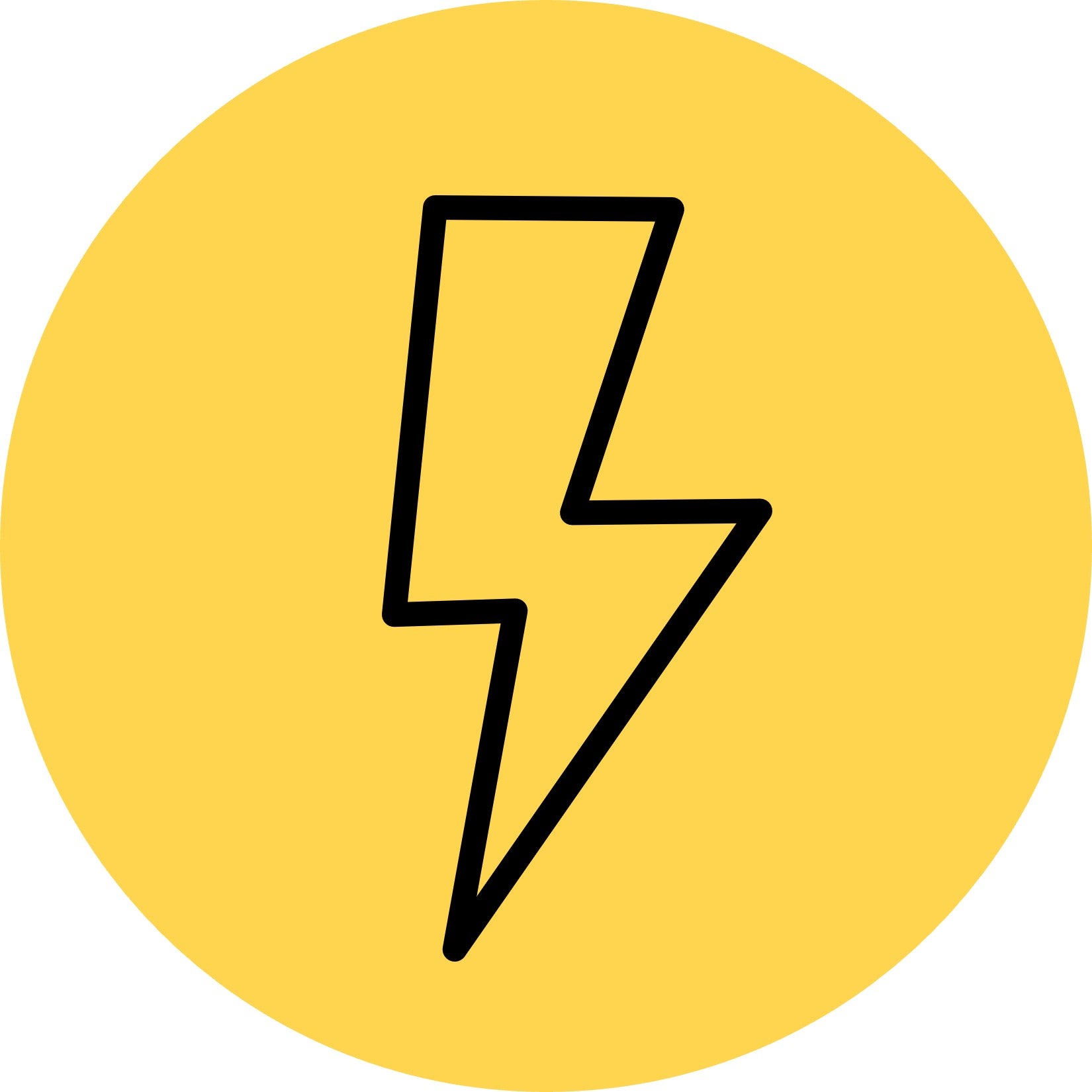 Lightning bolt line icon