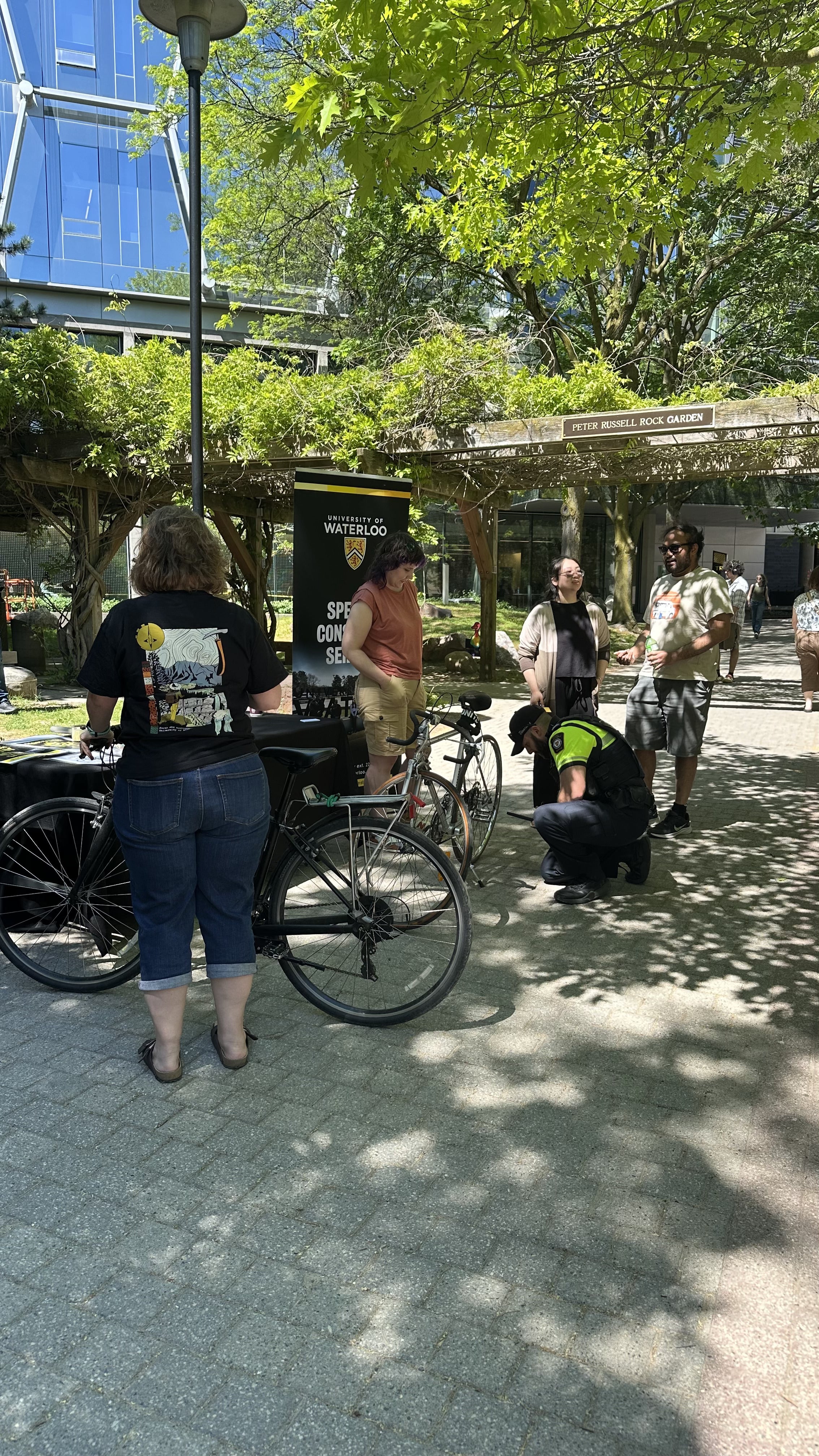 bike registration event in front of QNC 