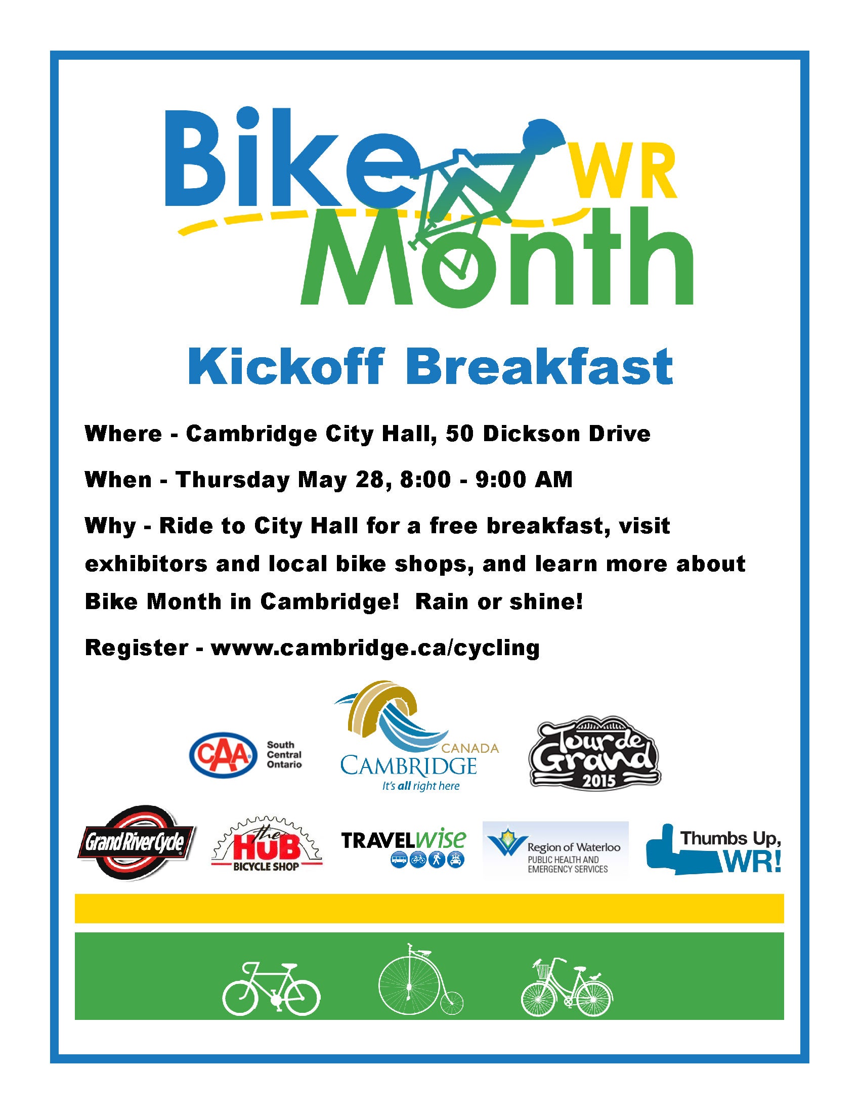 Bike Month Cambridge Kickoff Poster