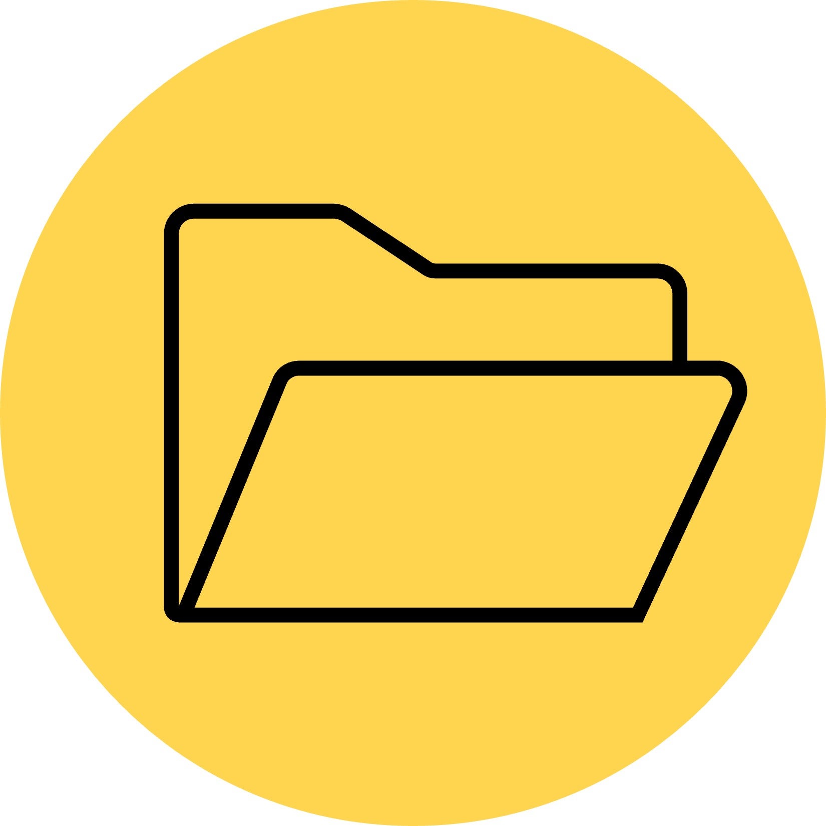 File folder line icon