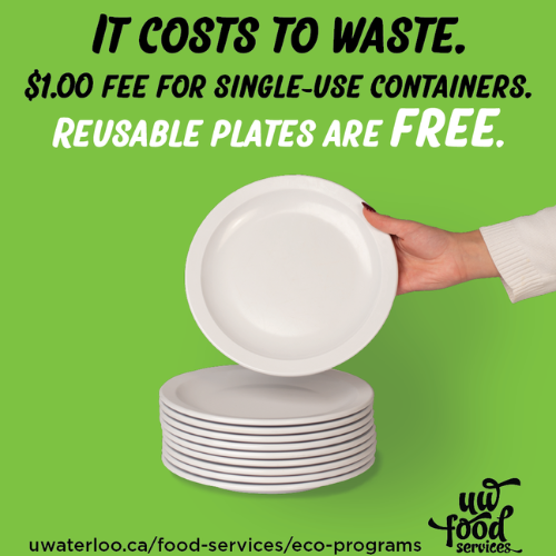 Advertisement for reusable plates