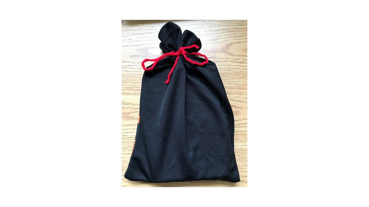 black sewn cloth bag