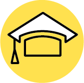 Academic mission line icon