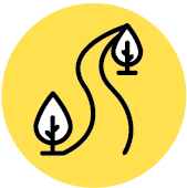 Campus biodiversity line icon