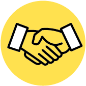 Community partnership line icon