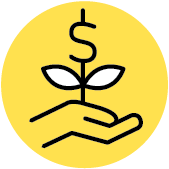 Sustainable procurement line icon