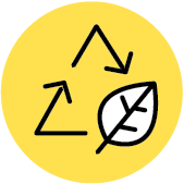 Zero waste line icon