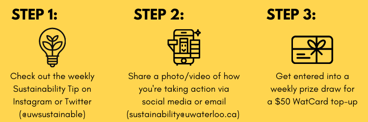 Show Us Your Sustainability step by step - check out the tip, submit your photo, enter into prize draw