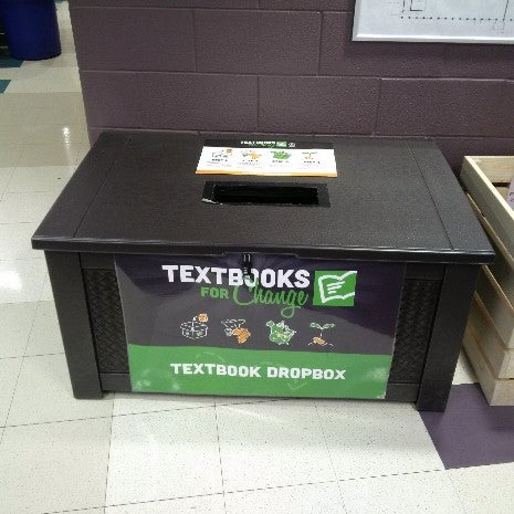 Box for textbook recycling