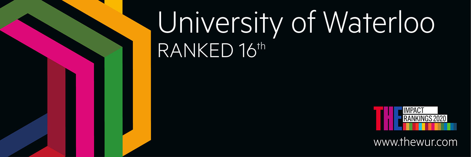 Header - THE Rankings University of Waterloo 16th overall