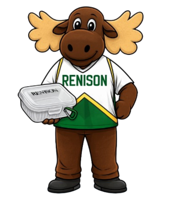 Renison mascot with eco container
