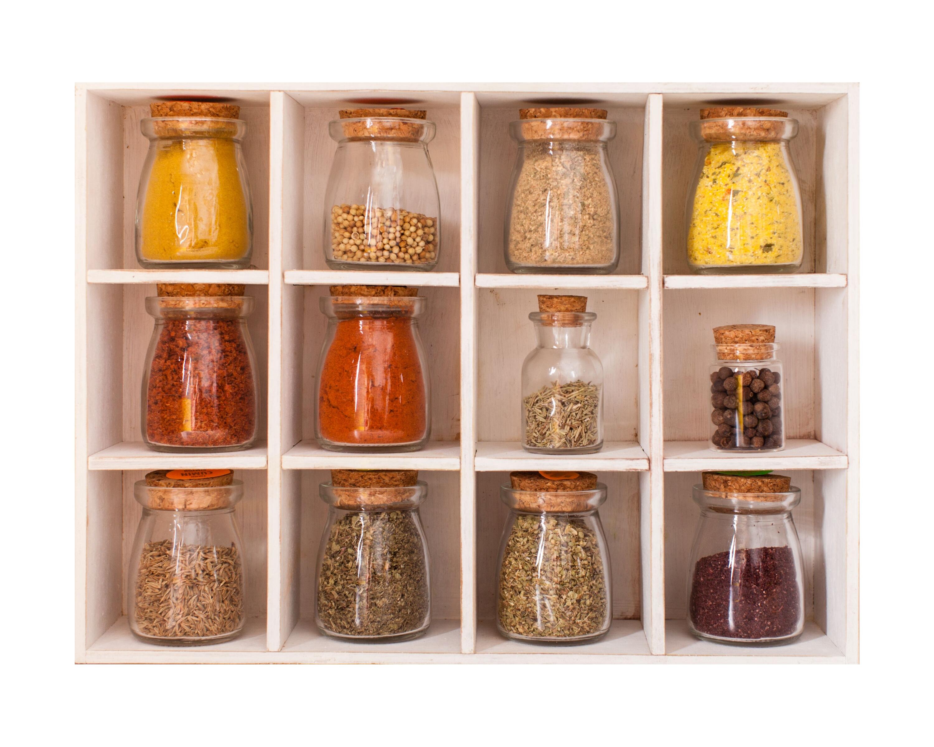 jars filled with food on a shelf