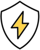 shield and energy icon