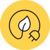 Icon of leaf and plug
