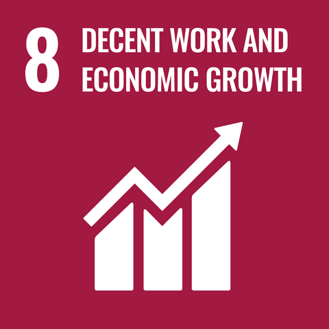 SDG 8 icon - Decent work and Economic Growth