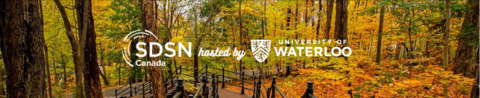logos with fall colours in forest in background