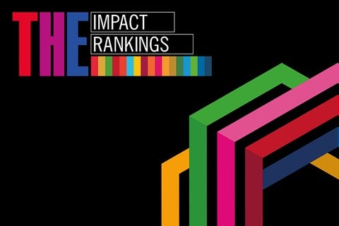 Graphic for The Times Higher Education Impact Rankings for 2021.