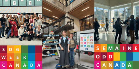 photos of people at different SDG Week events