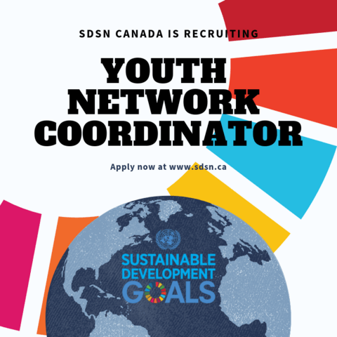 SDSN Canada is recruiting a Youth Network Coordinator