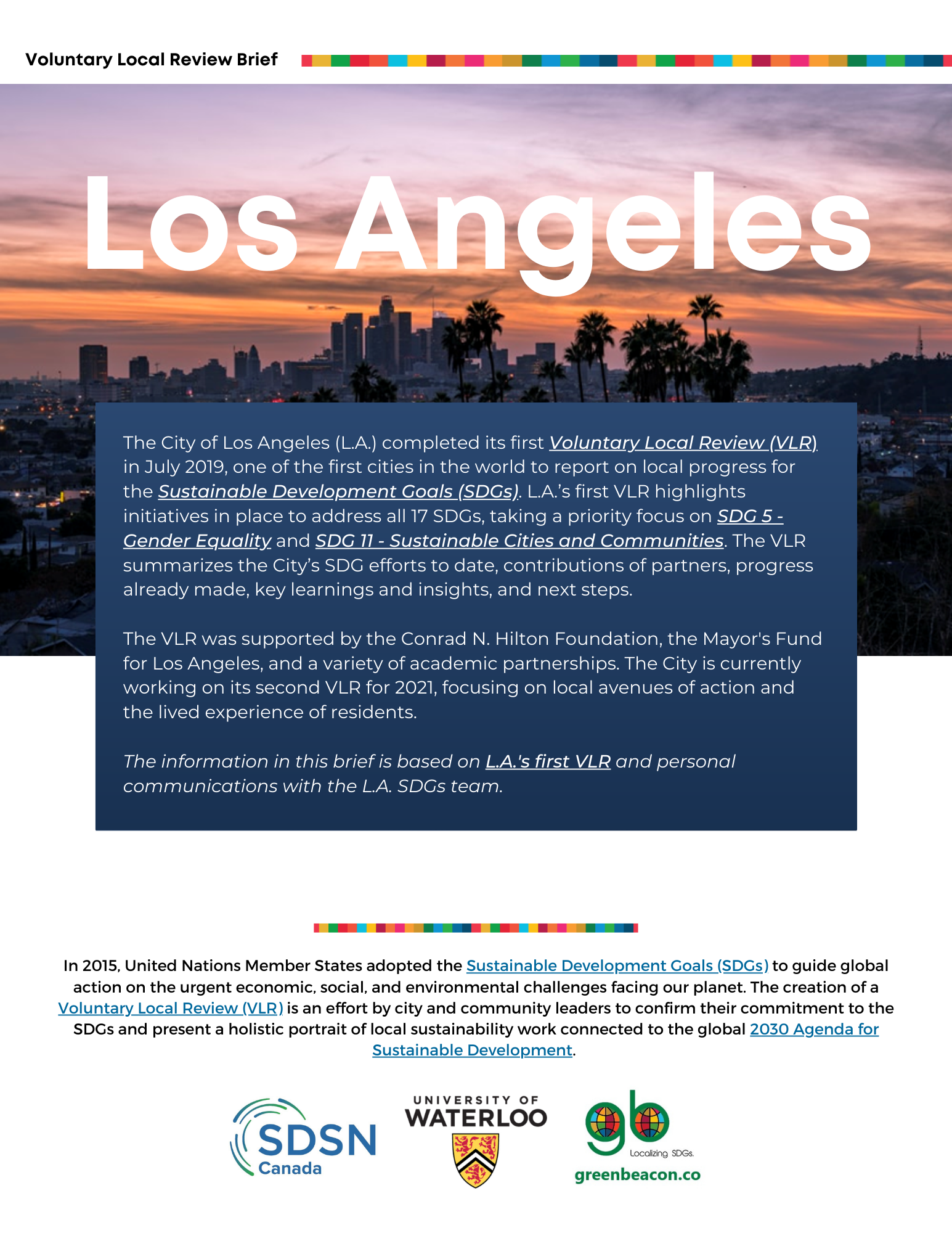 Cover photo of Los Angeles VLR Brief