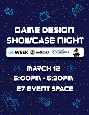 Game Night + Design Showcase Banner