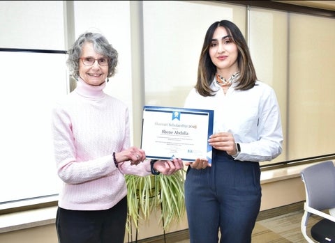 Jacquie Sharratt and Shene 