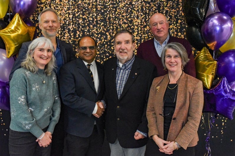 Left to right: Dr. Maud Gorbet, Dr. Paul Fieguth, Dr. Kumaraswamy Ponnambalam, Dr. Keith Hipel, Dr. Glenn Heppler, Dr. Lisa Aultman-Hall
