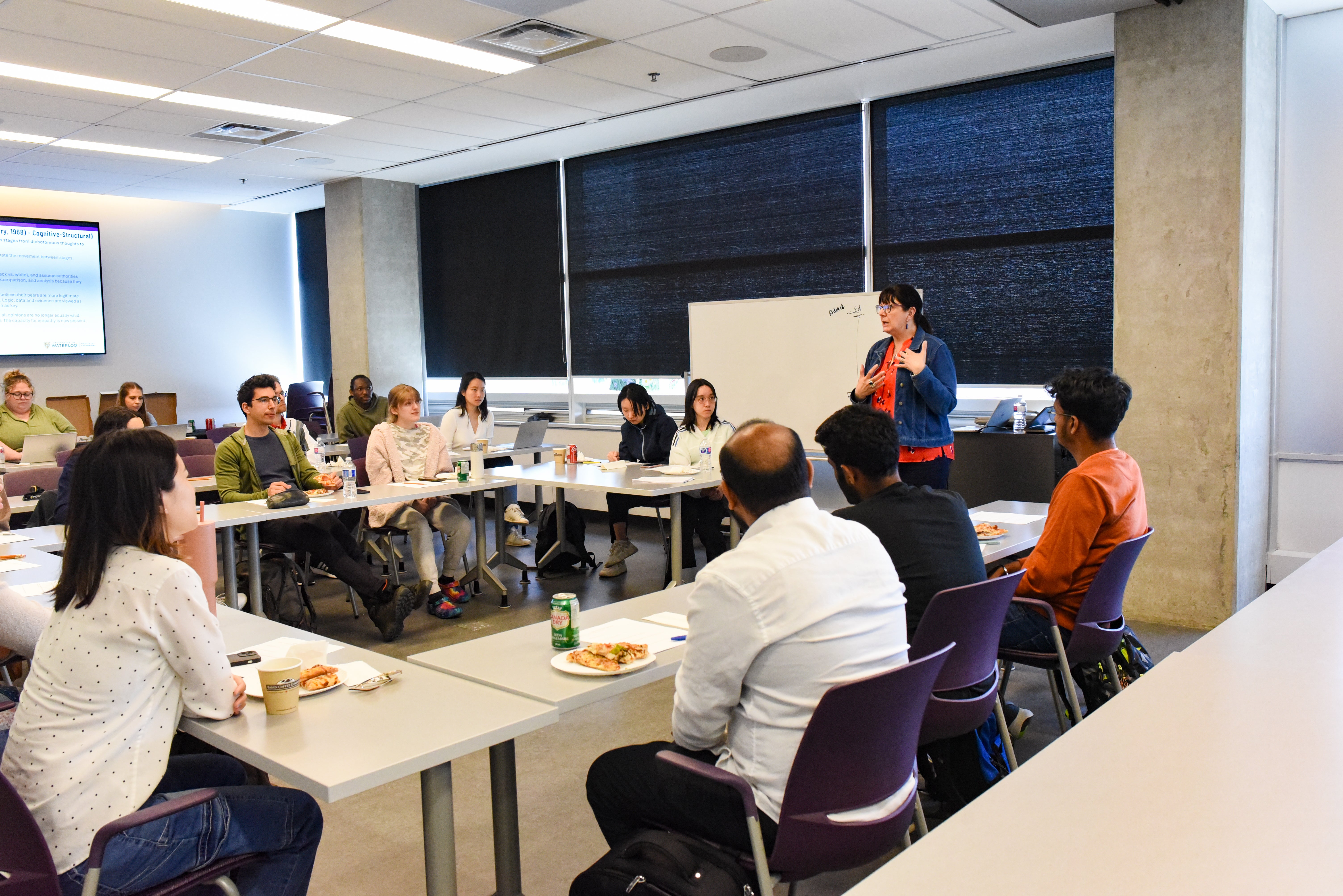 Grad students at a Wellness Workshop