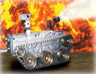 hypothetical model of automated fire fighting vehicle