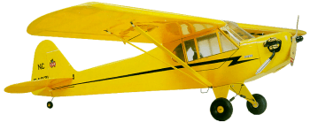 the HANGAR 9 J-3 piper cub airplane model