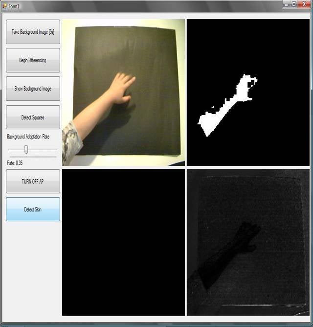 Colour detection algorithm applied to skin detection of a prerecorded video