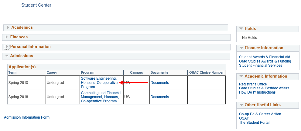 List of program application(s) in Quest.