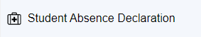 Student Absence Declaration tab in Quest.