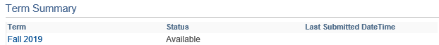 Term Summary status in Quest.