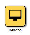 Yellow computer desktop icon