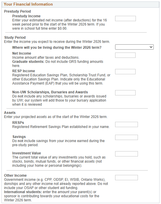 details about financial info