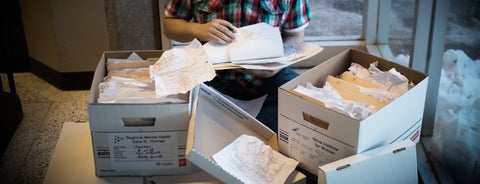 Boxes of medical records