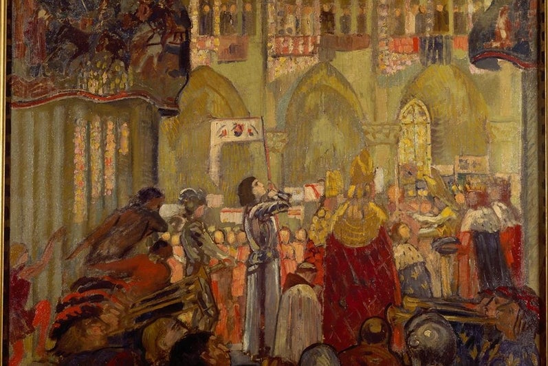 Joan of Arc at the coronation of Charles VII.