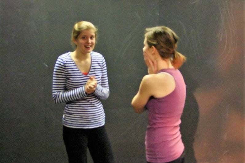 Rebecca Steiner & Kimberlee Walker facing each other