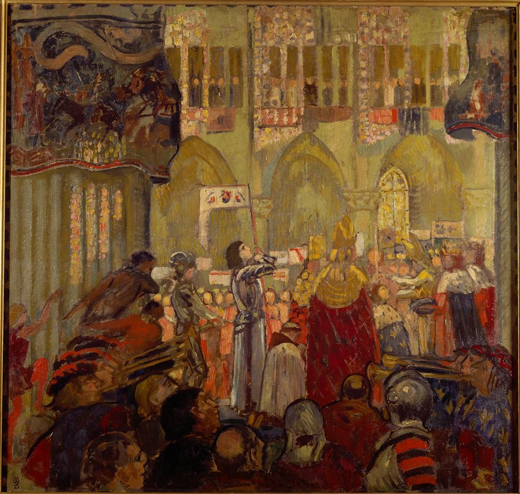 Joan of Arc at the coronation of Charles VII.