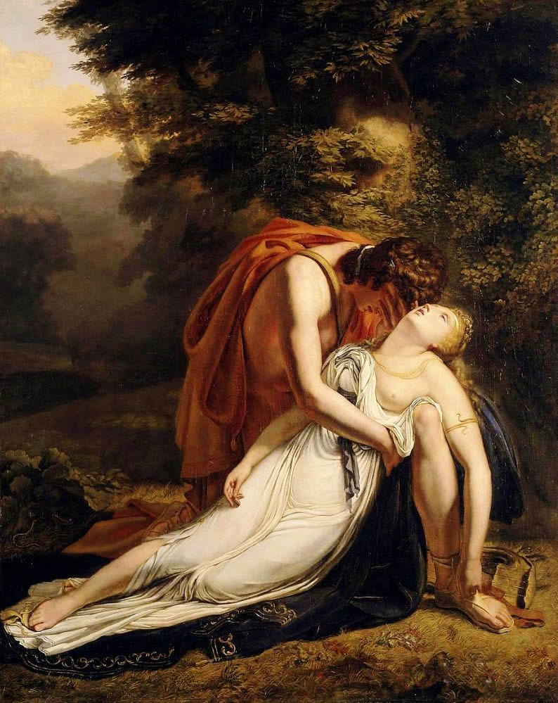 Orpheus mourning Eurydice oil painting