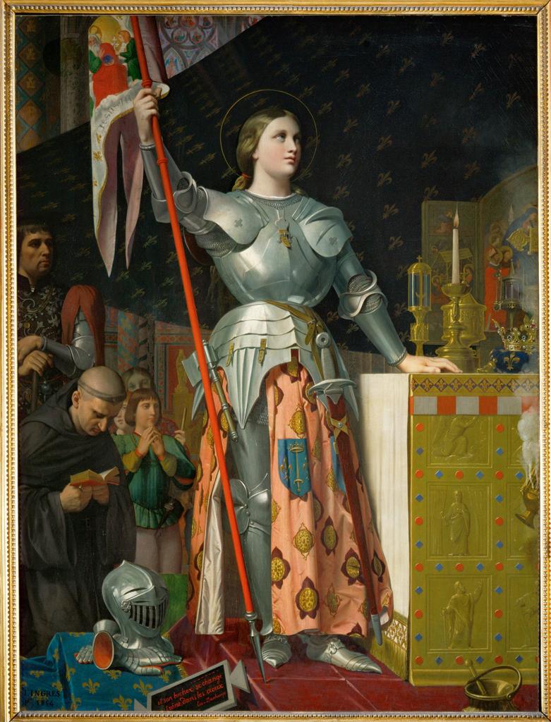 Joan of Arc at the Coronation of King Charles VII at Reims Cathedral, July 1429.
