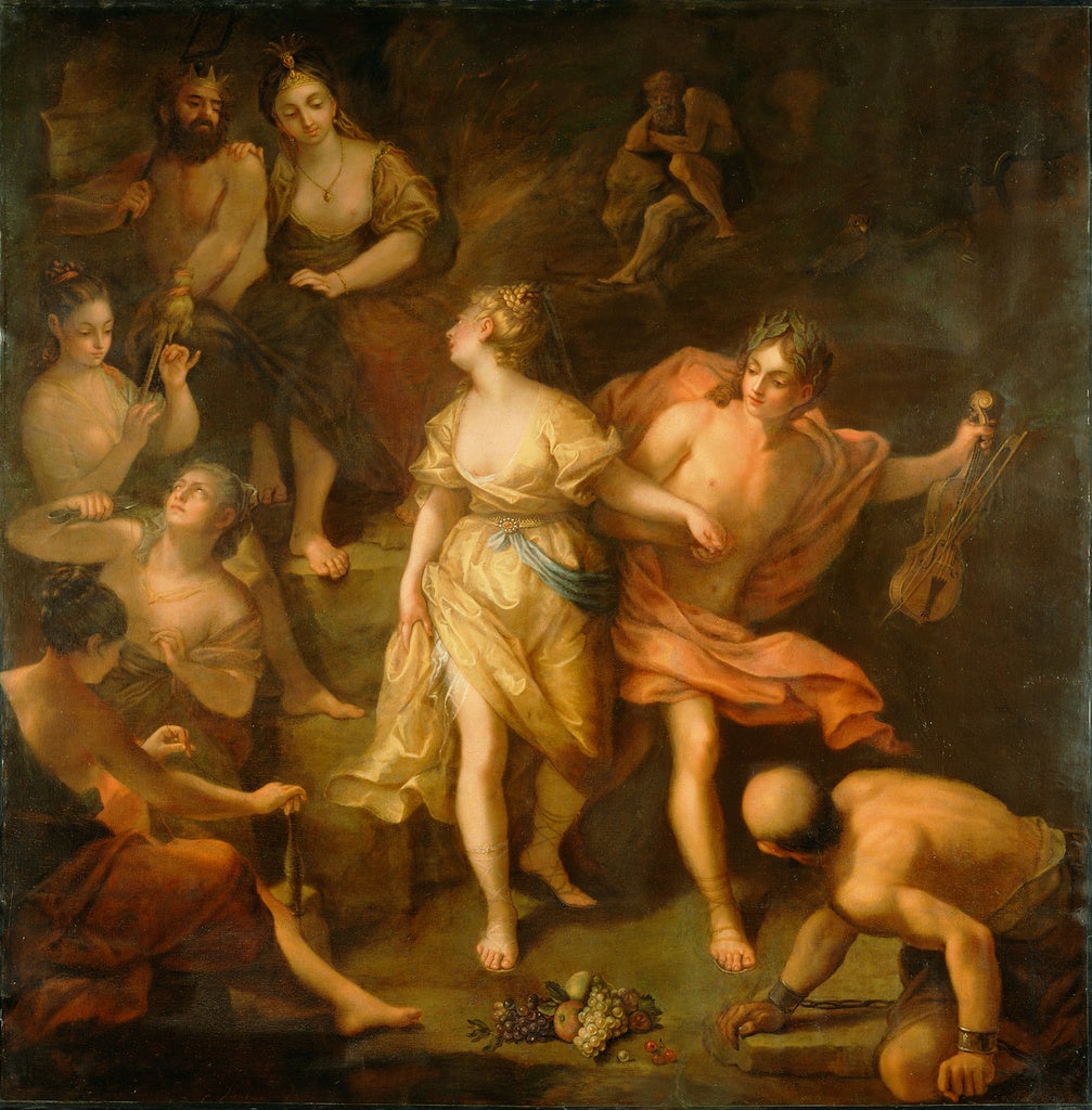 Orpheus and Eurydice oil painting