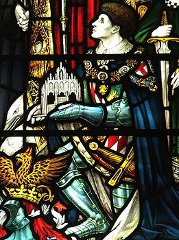 Stain glass of Thomas Montagu, Earl of Salisbury.