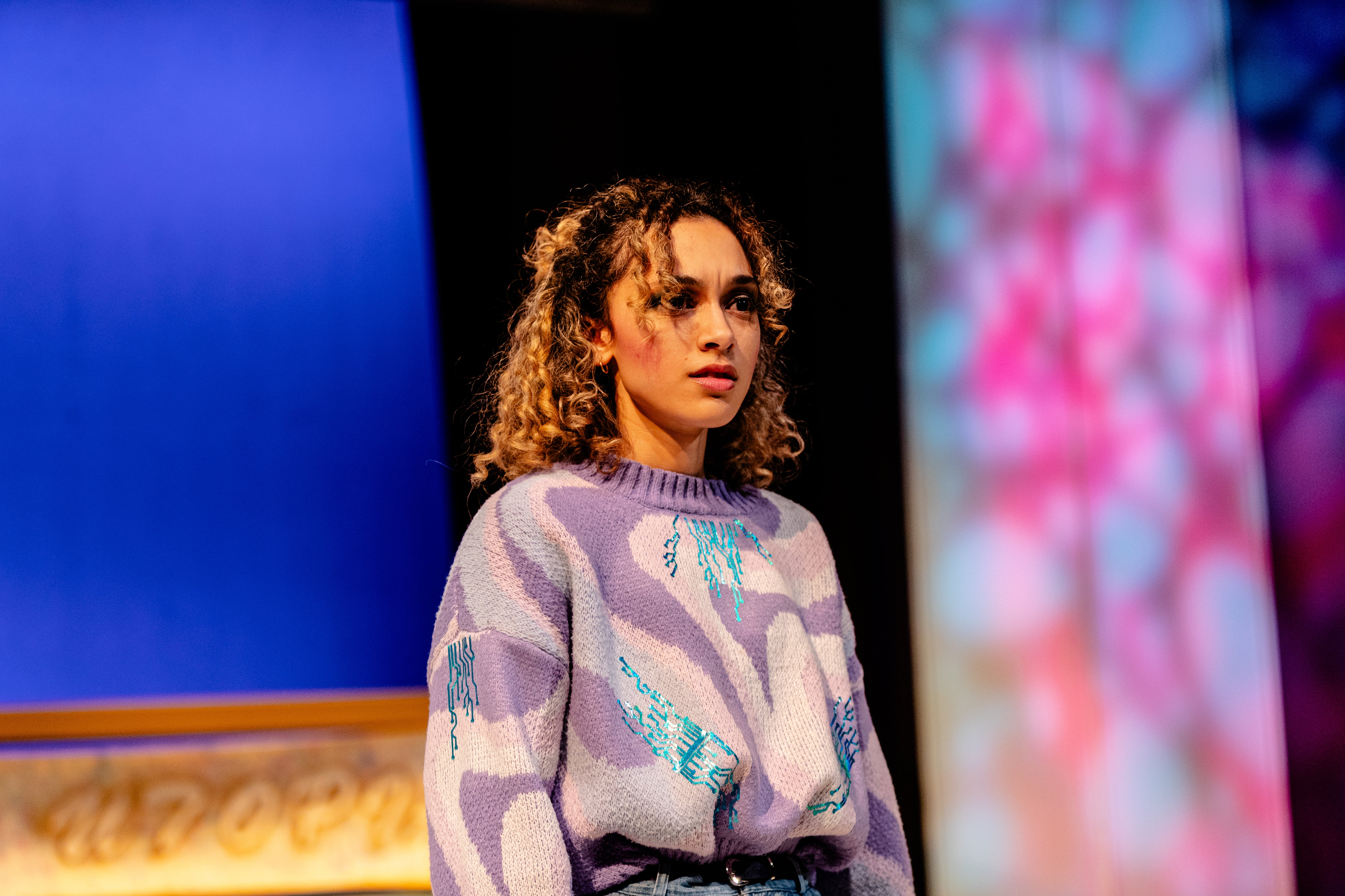 Mary with a concerned look on her face